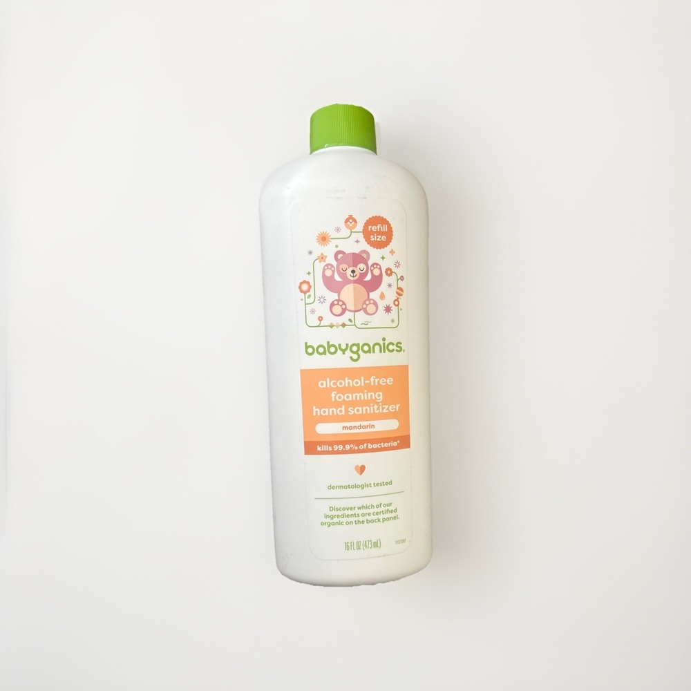 Babyganics 16Oz Alcohol Free Foaming Hand Sanitizer Mandarin‎ Refill 1 Bottle